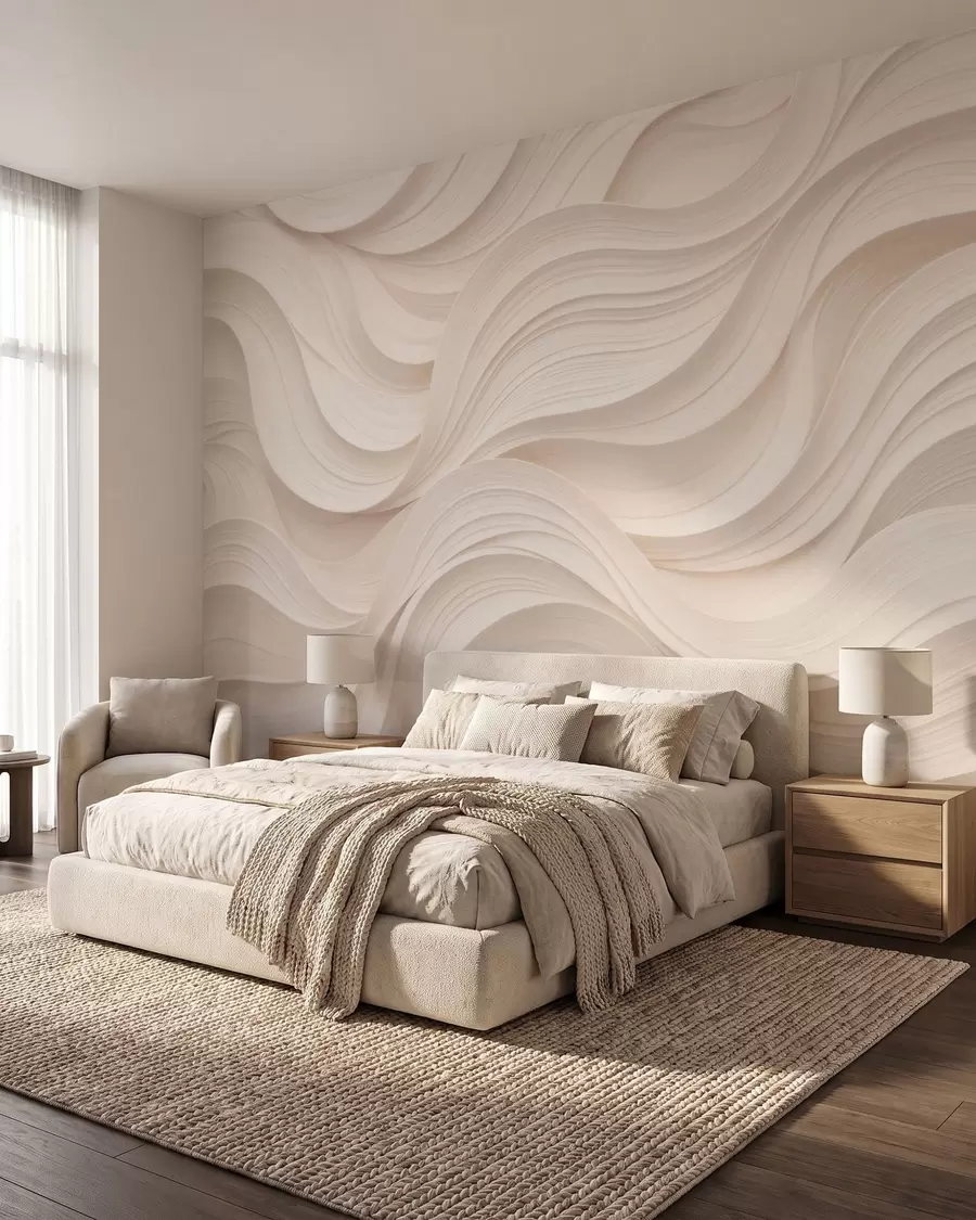 wall murals Blush Waves w09957