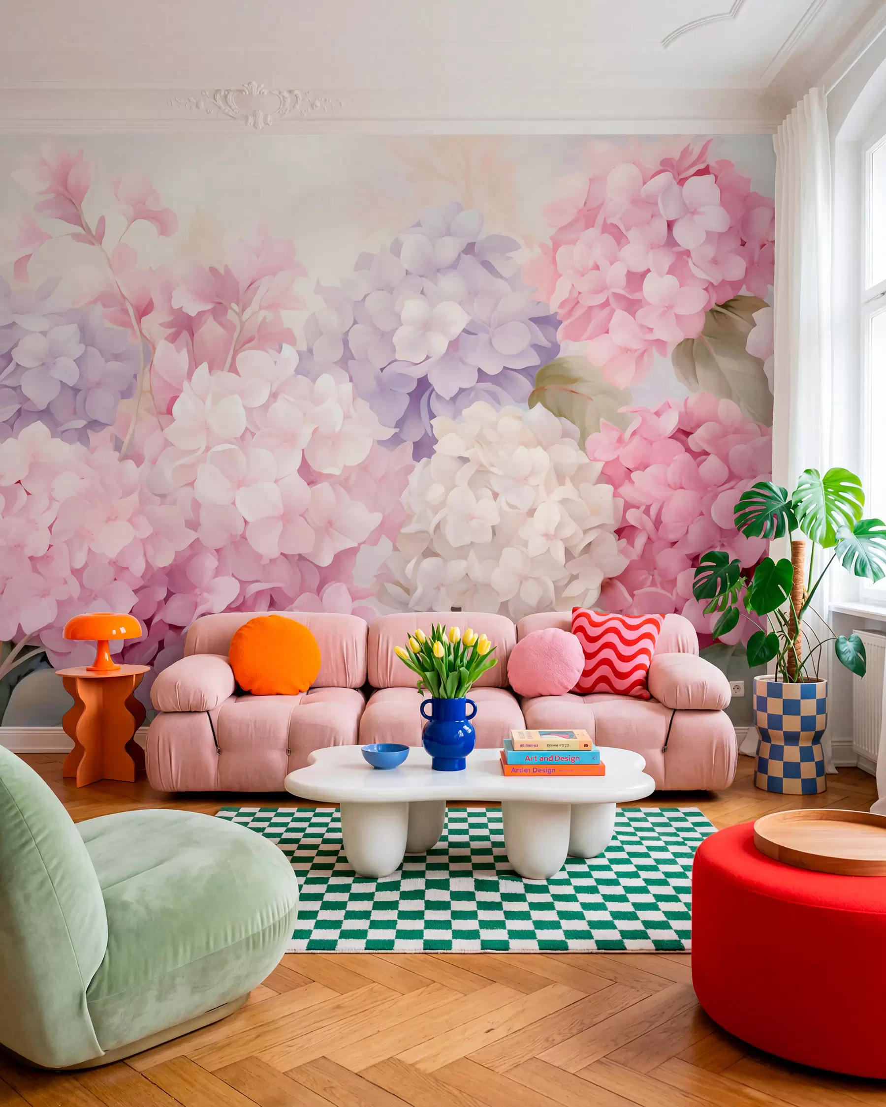 wall murals Hydrangea flowers w05796