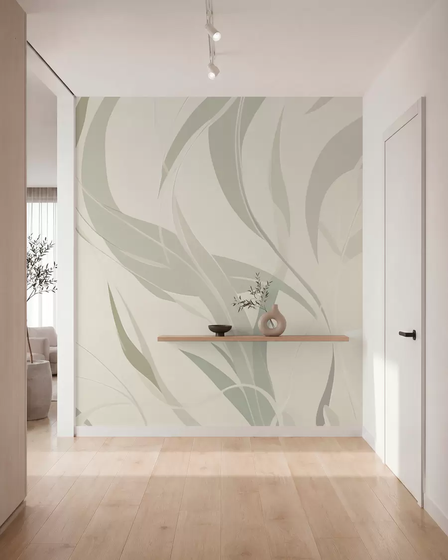 wall murals Eucalyptus pointed leaves w05799