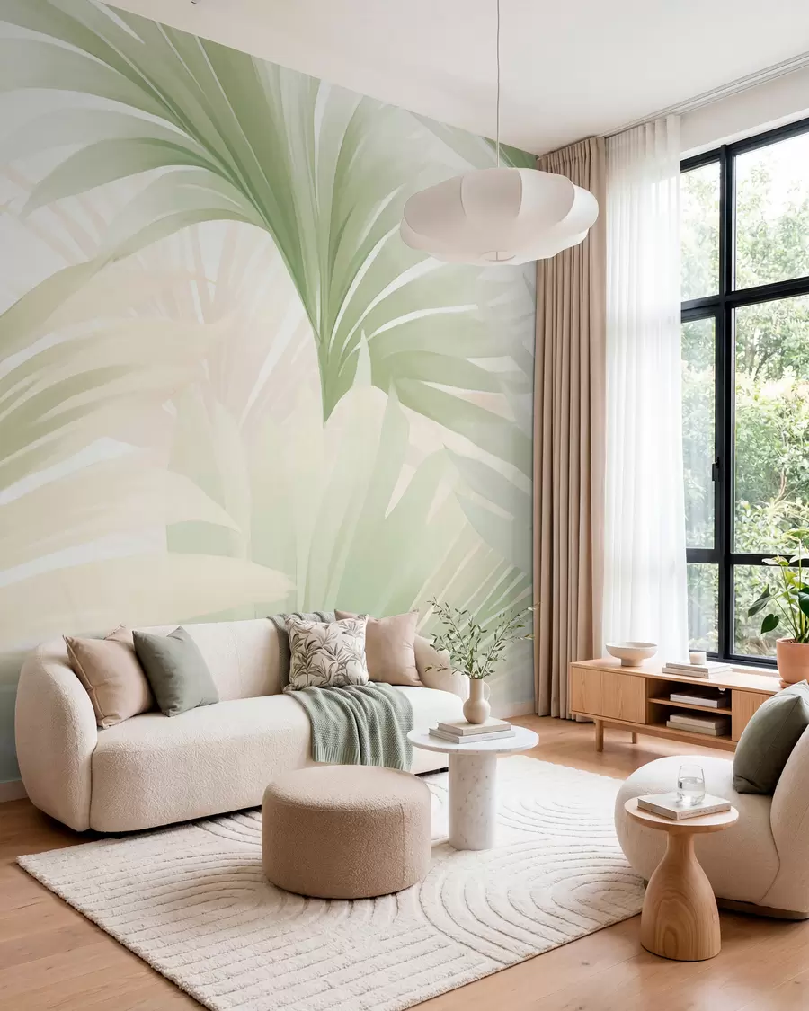wall murals Palm leaves w05801