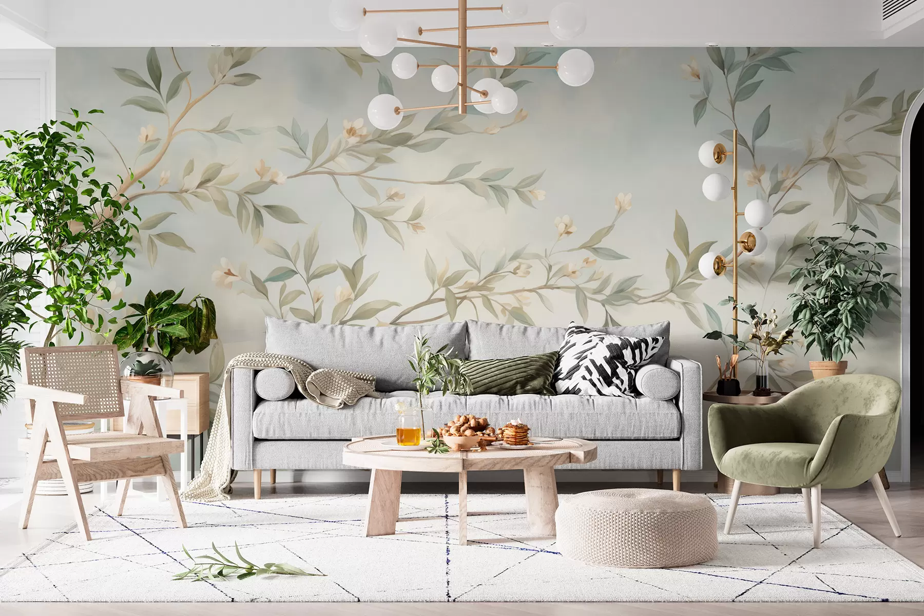 wall murals A branch with flowers w05677