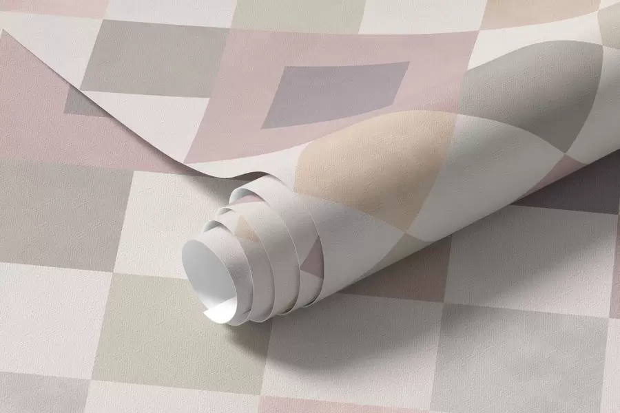 wall murals Pastel Diamonds in Warm Tones a01247