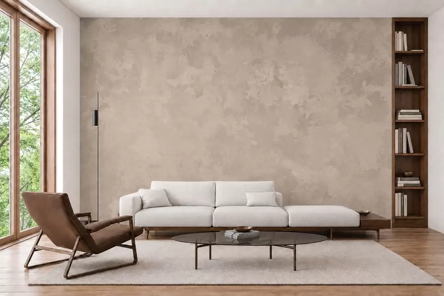 wall murals Warm almond beige texture with soft natural tonal transitions w05814