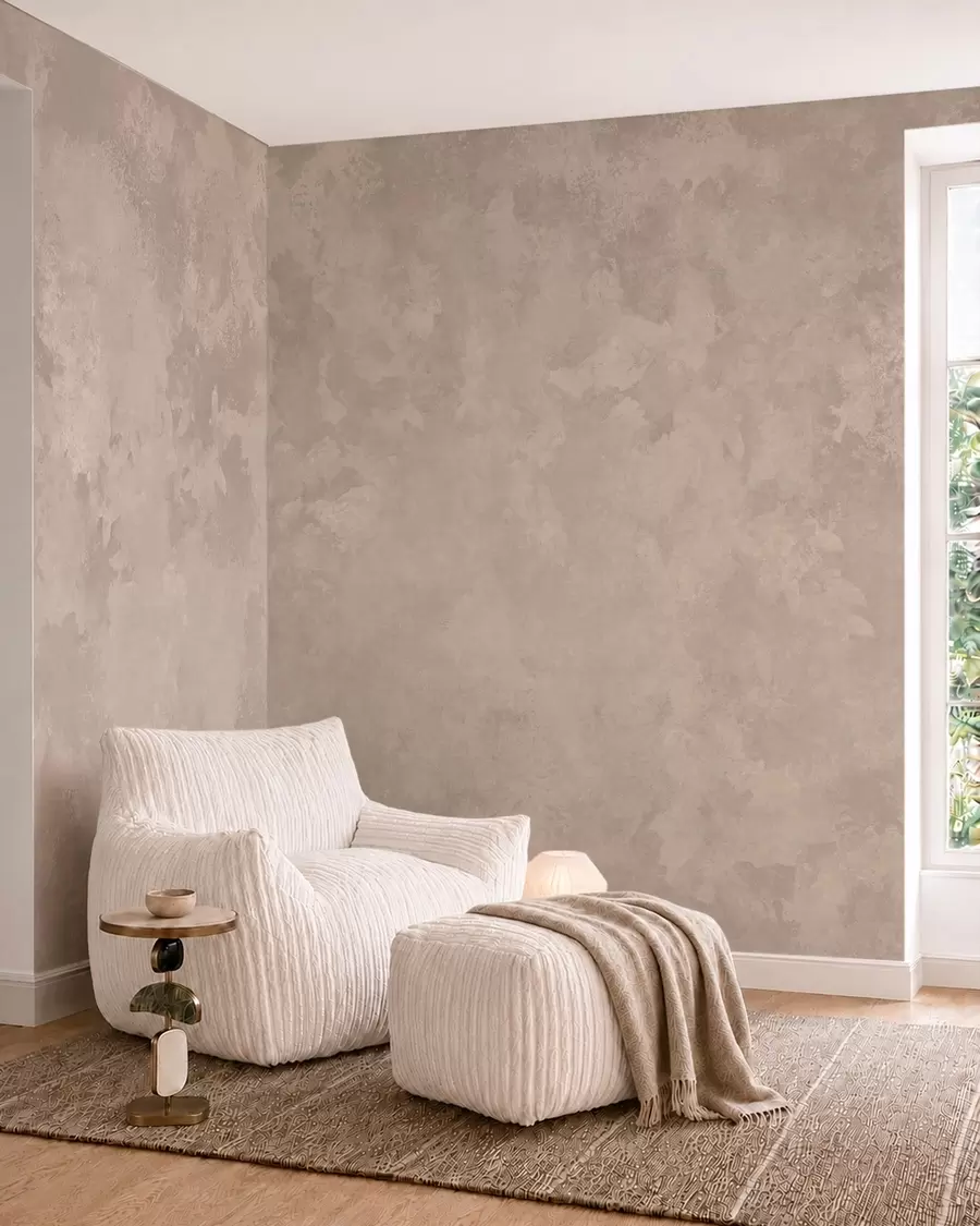 wall murals Warm almond beige texture with soft natural tonal transitions w05814