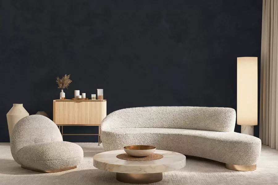 wall murals Dark graphite tone with soft texture and cloudy tonal transitions w05814v5