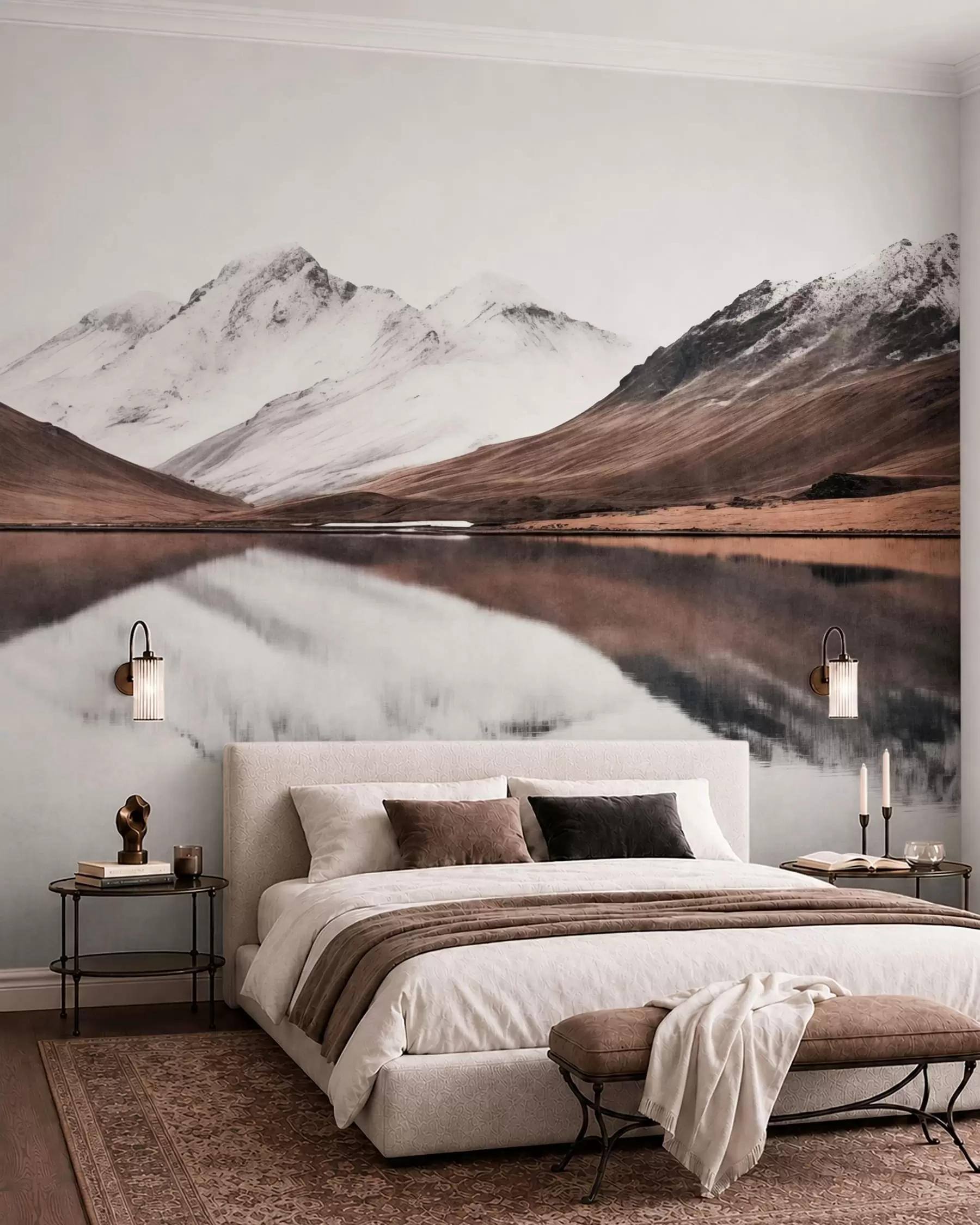 wall murals Mountain Mirror w05816