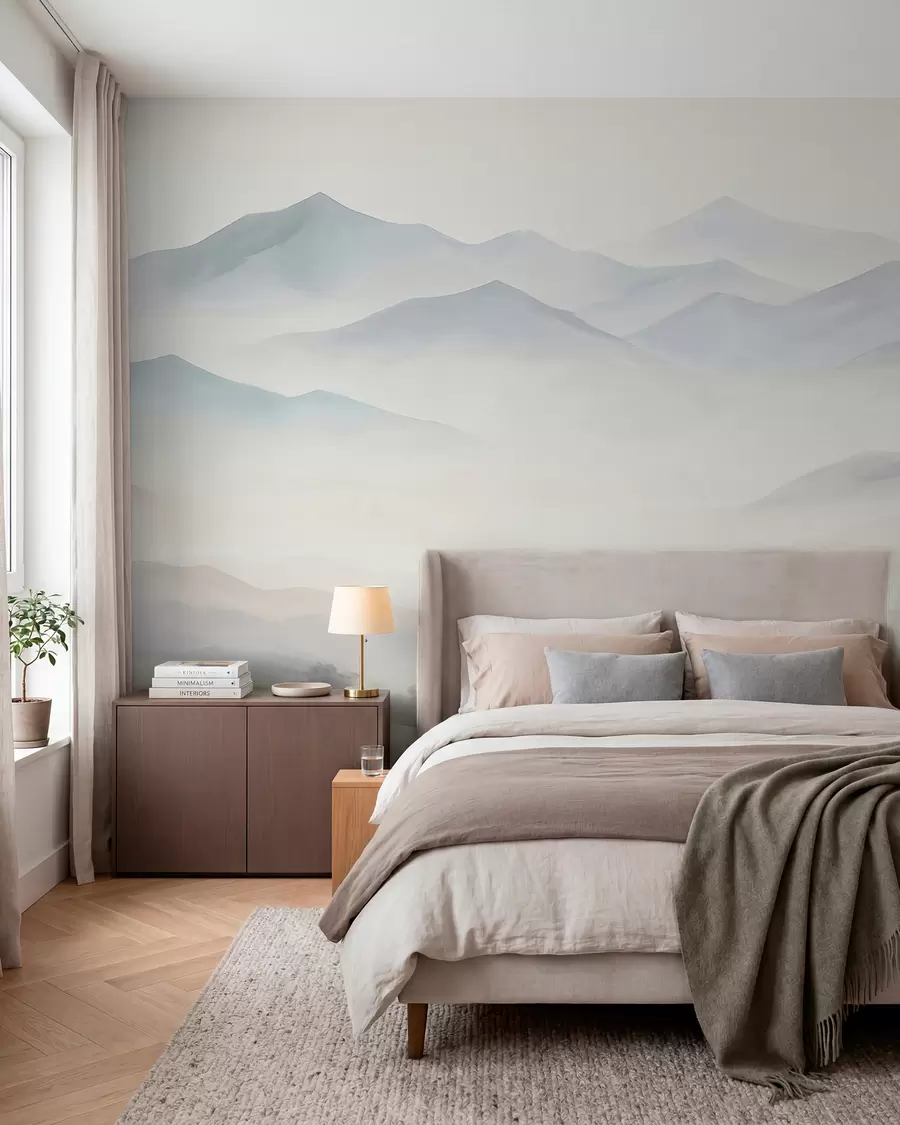 wall murals Textured mountain landscape w05834