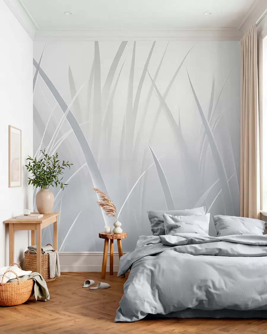 wall murals Grass, sharp leaves w05836