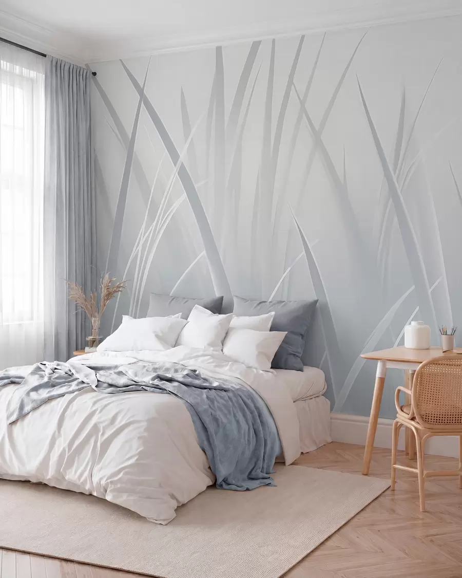wall murals Grass, sharp leaves w05836