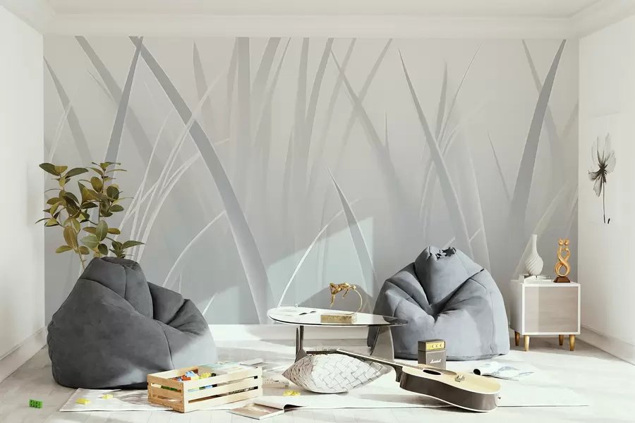 wall murals Grass, sharp leaves w05836