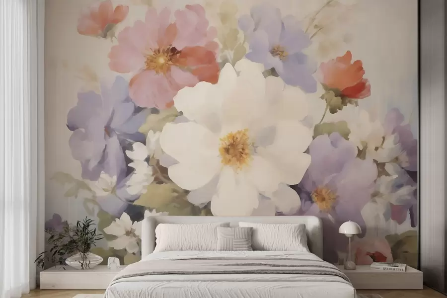 wall murals Abstract flowers w05850