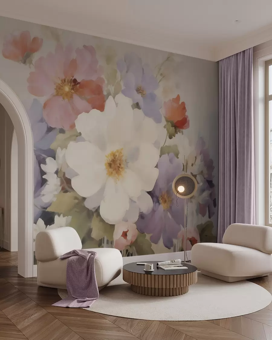 wall murals Abstract flowers w05850