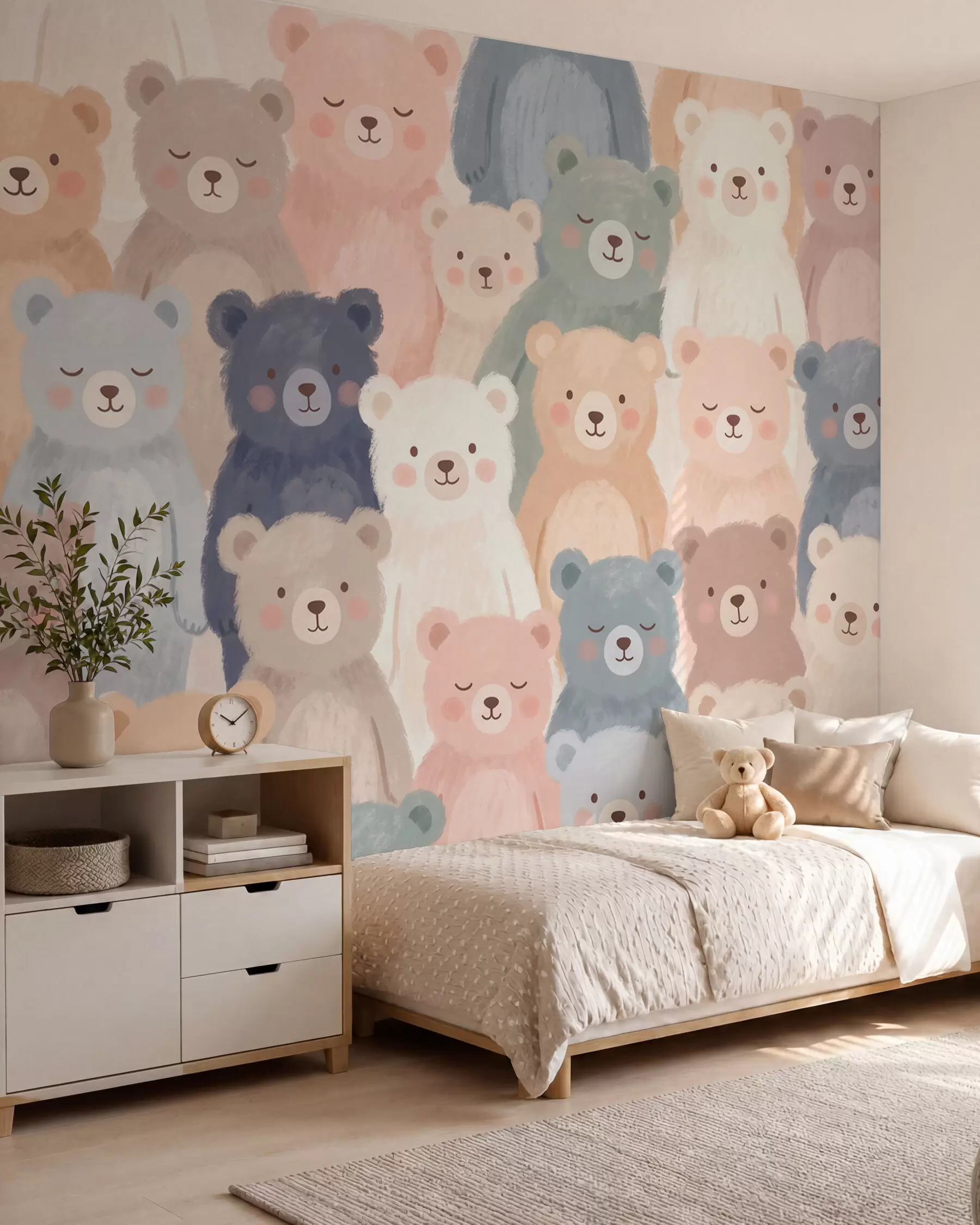 wall murals Pastel Bears w10010