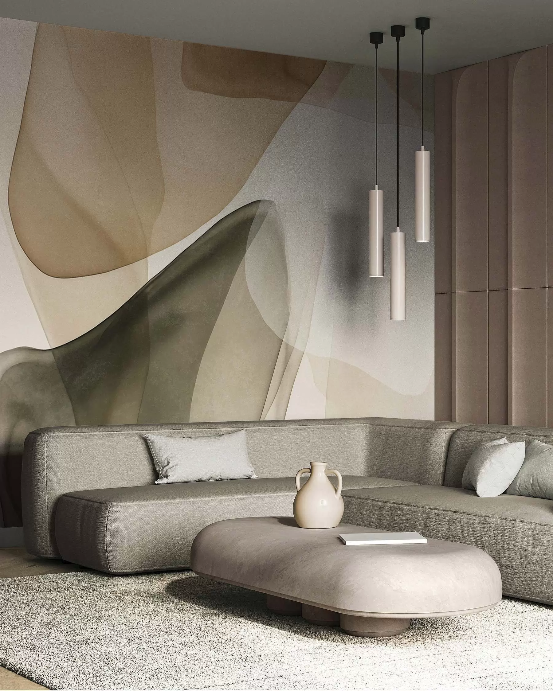 wall murals Flowing Shapes w10022