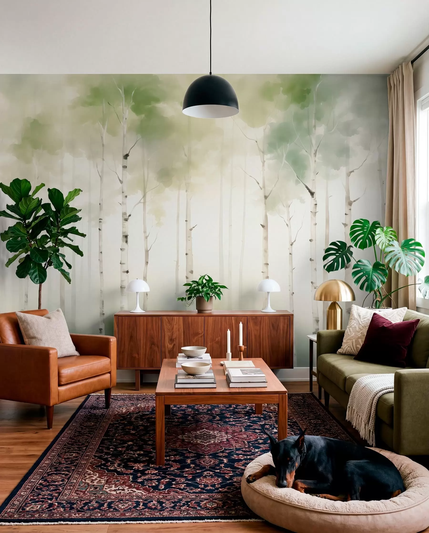 wall murals Spring Birches w05676