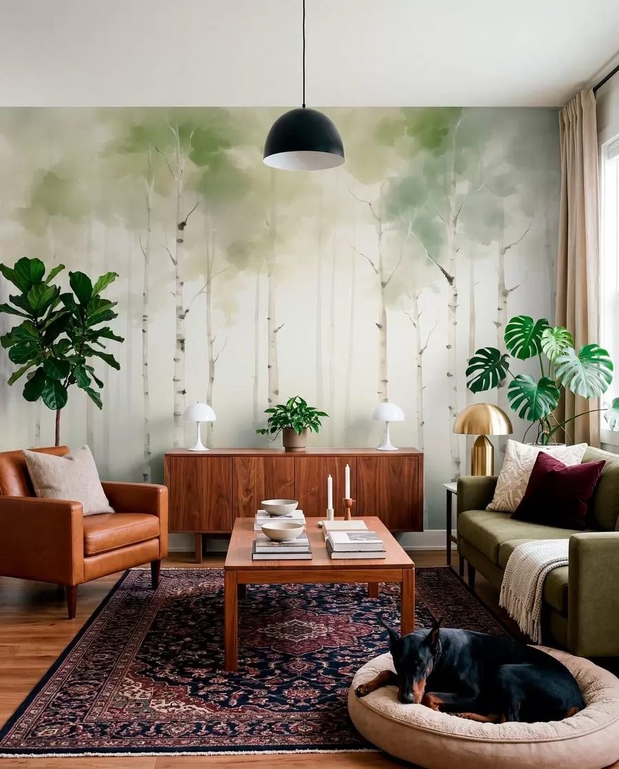 wall murals Birch trees w05676