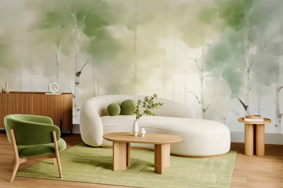 wall murals Birch trees w05676