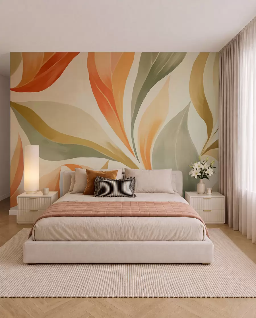 wall murals Pointed leaves w05839