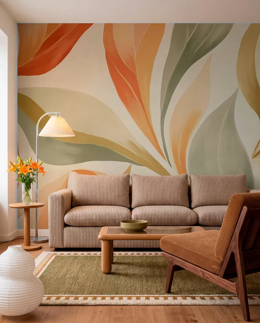 wall murals Pointed leaves w05839