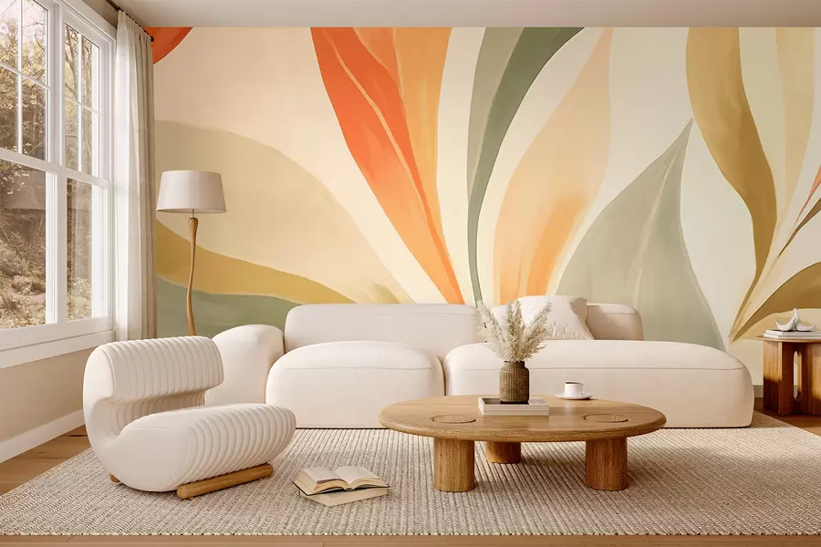 wall murals Pointed leaves w05839