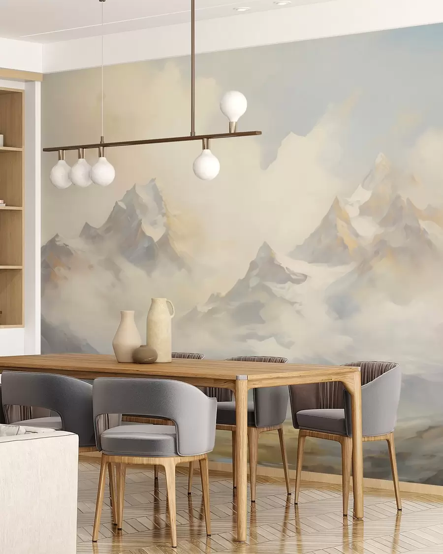 wall murals Mountain landscape imitation of painting w05873