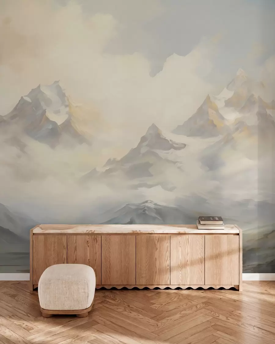 wall murals Mountain landscape imitation of painting w05873