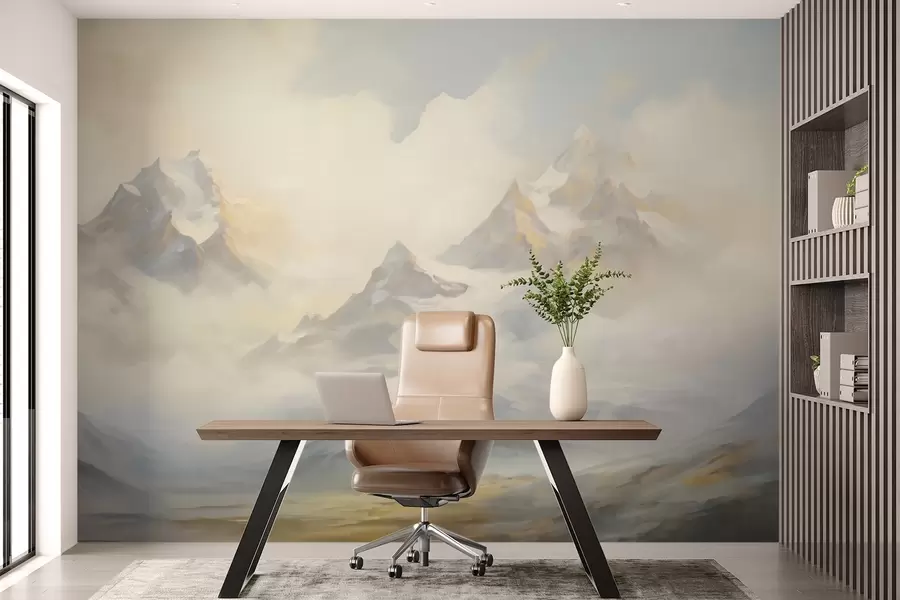 wall murals Mountain landscape imitation of painting w05873