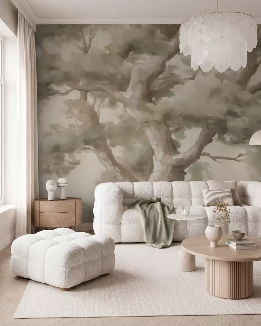 wall murals Abstract tree, imitation of painting w05875
