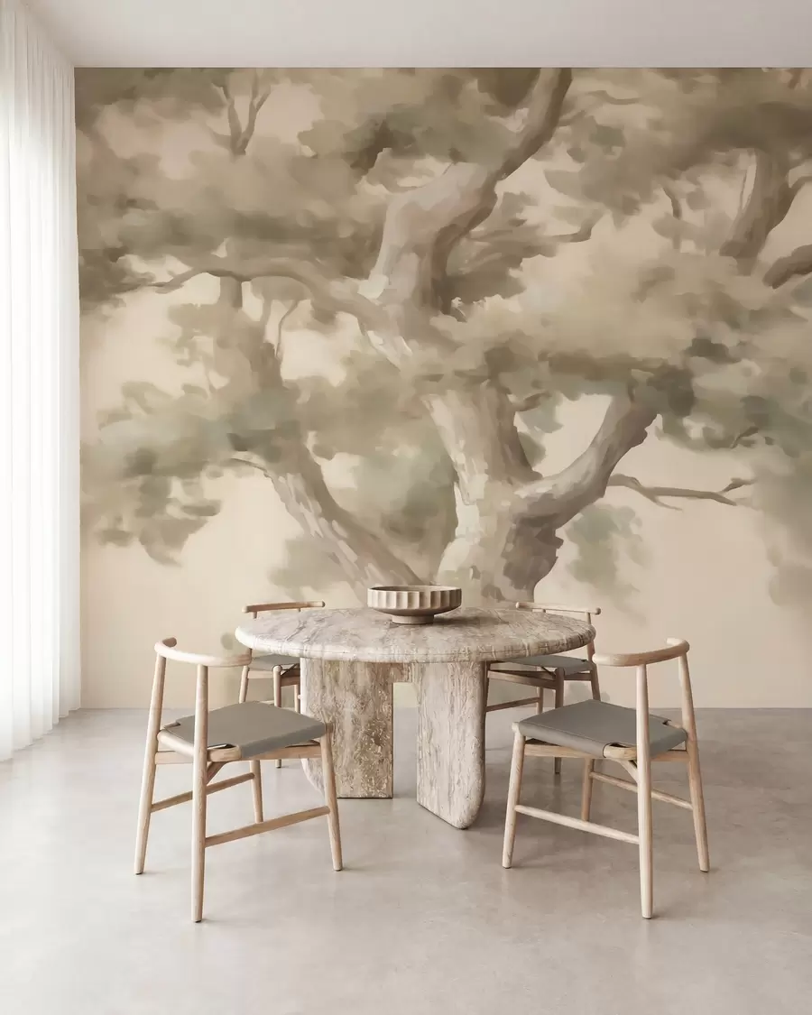 wall murals Abstract tree, imitation of painting w05875