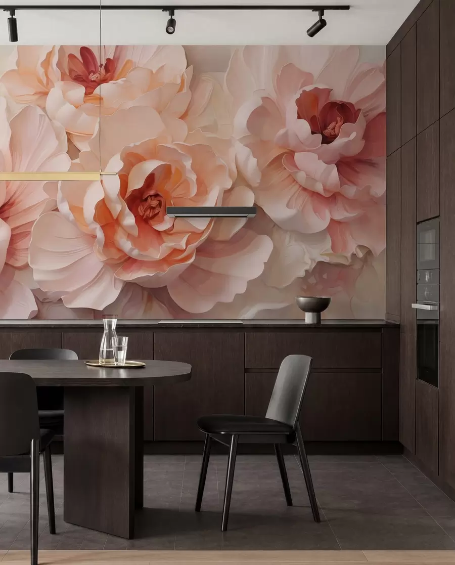 wall murals Stylized abstract flowers w05639