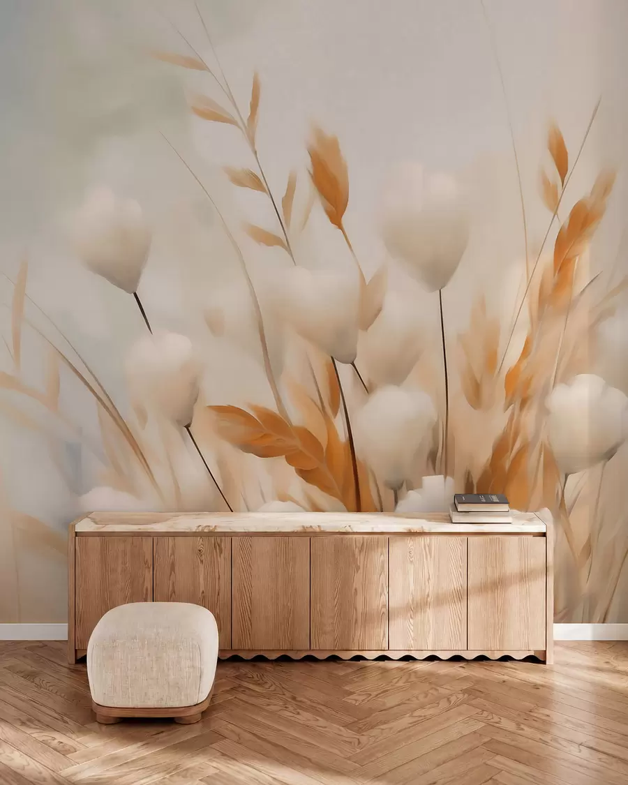 wall murals Abstract dried flowers w05851