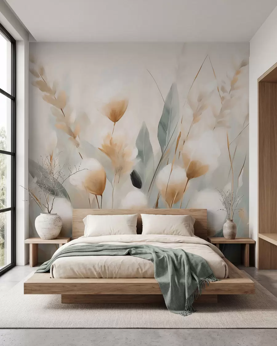 wall murals Abstract field grasses w05844