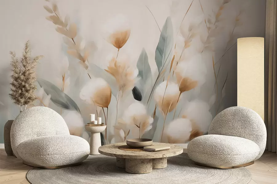 wall murals Abstract field grasses w05844
