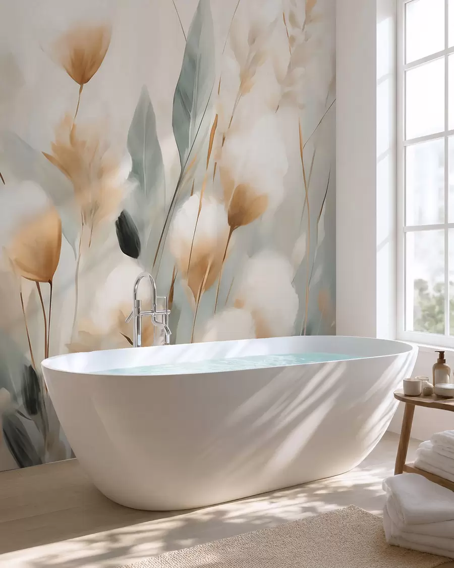 wall murals Abstract field grasses w05844