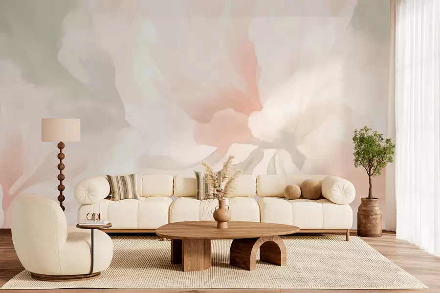 wall murals Large peony flowers w05838