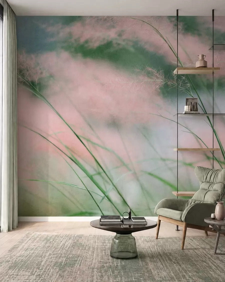 wall murals Blush Grasses w05886