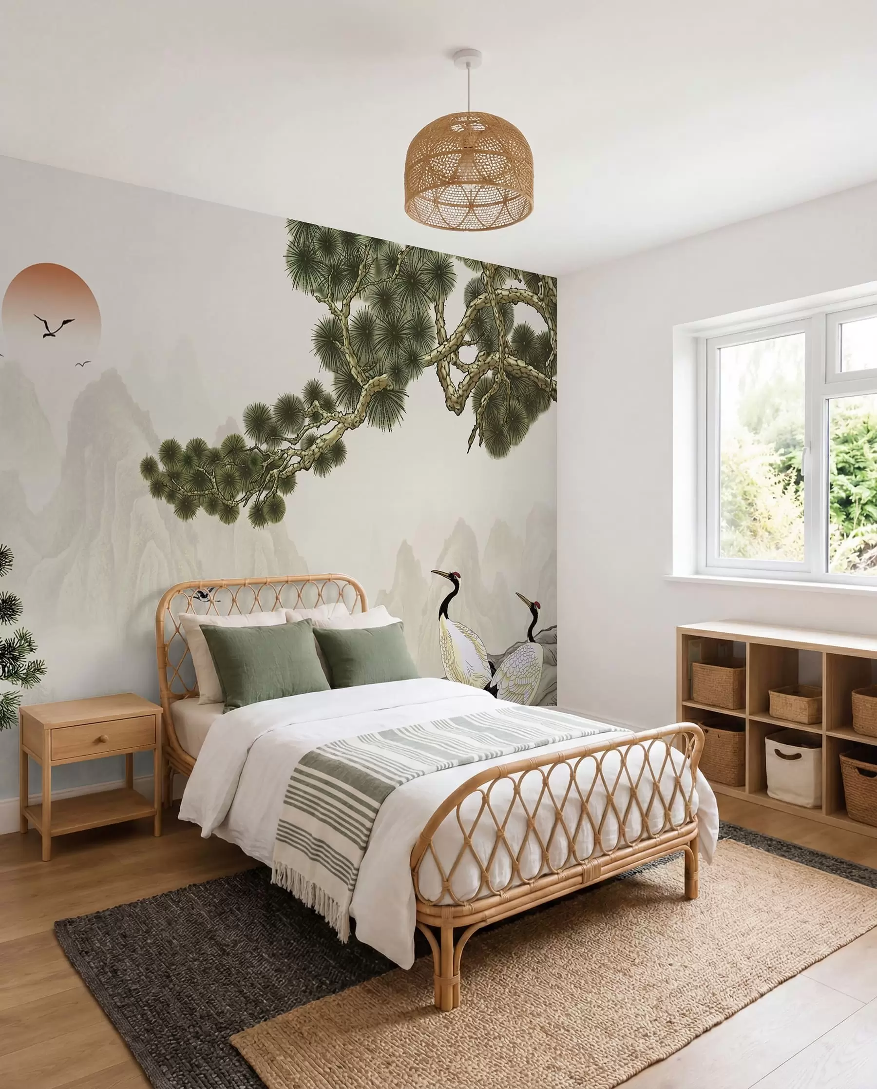 wall murals Birds beneath the Pines u34508