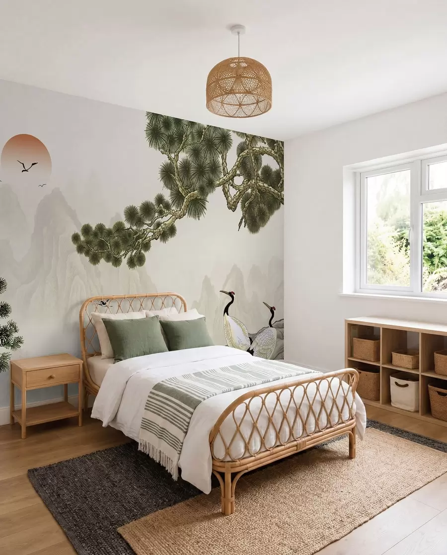 wall murals Birds beneath the Pines u34508