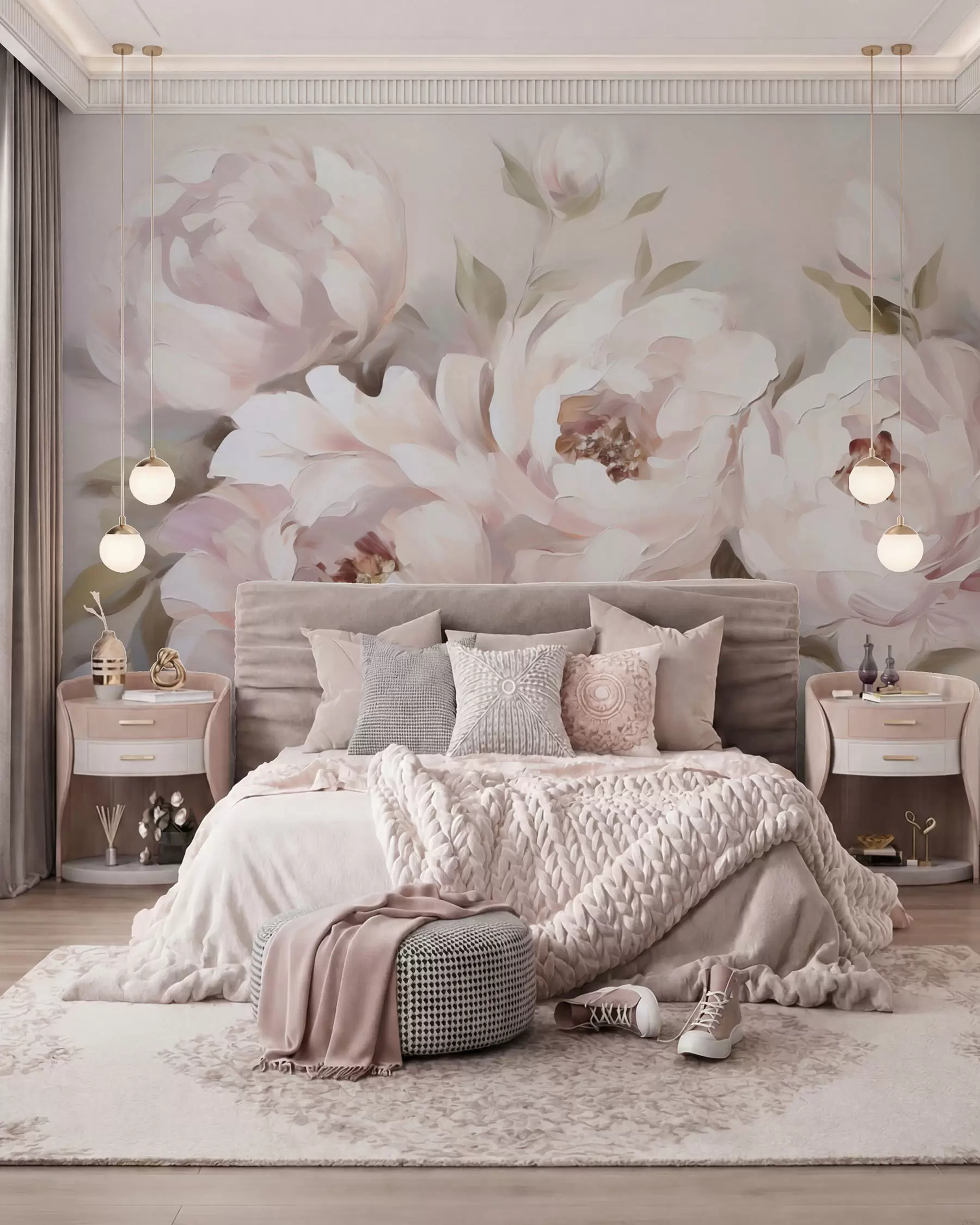 wall murals Blush Peonies w05901