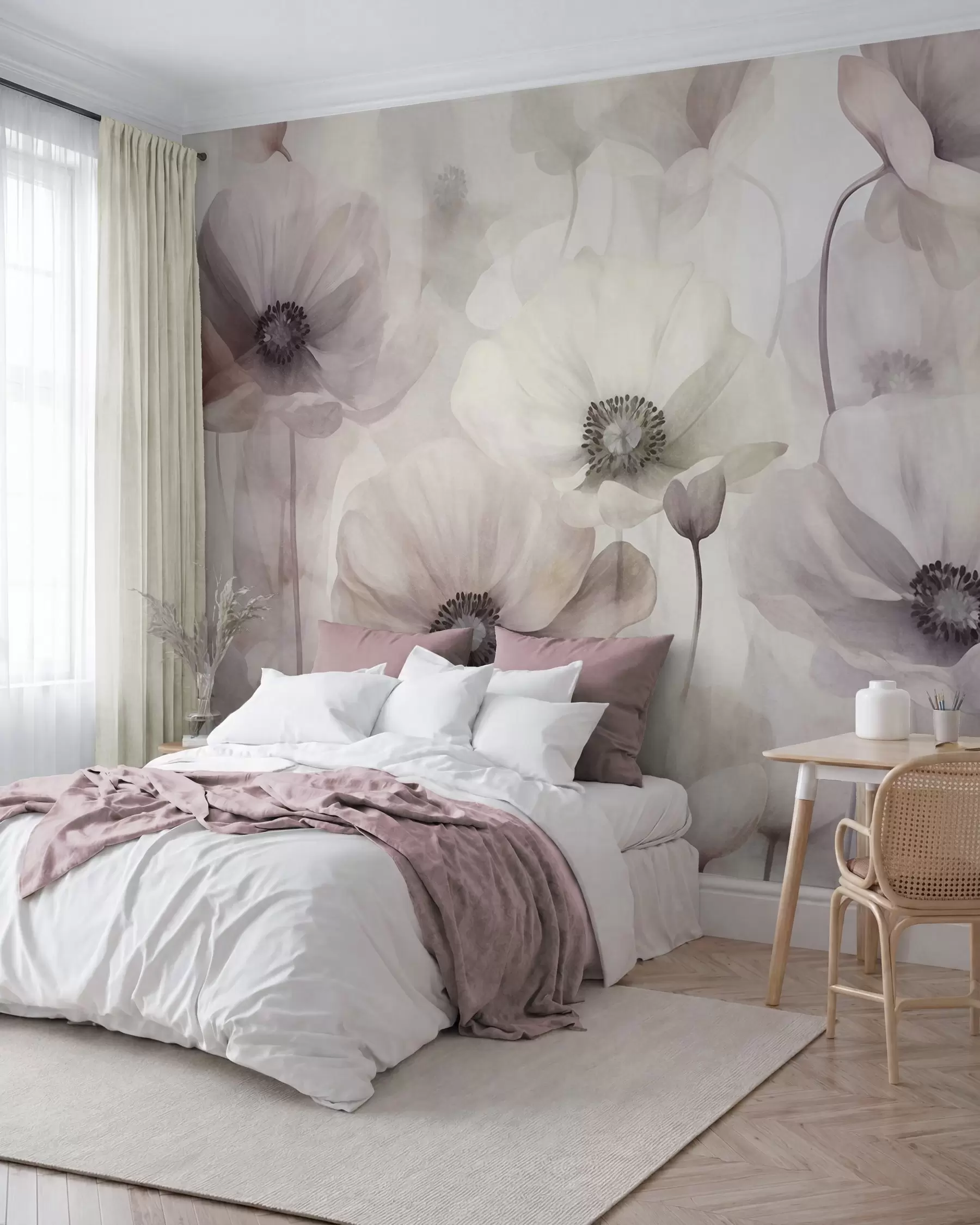 wall murals Pearly Petals w10029