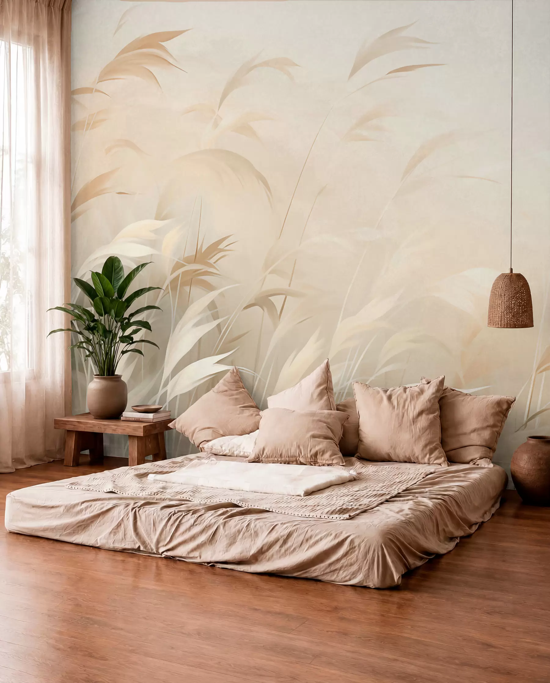 wall murals Grasses in Sand Tones w05910