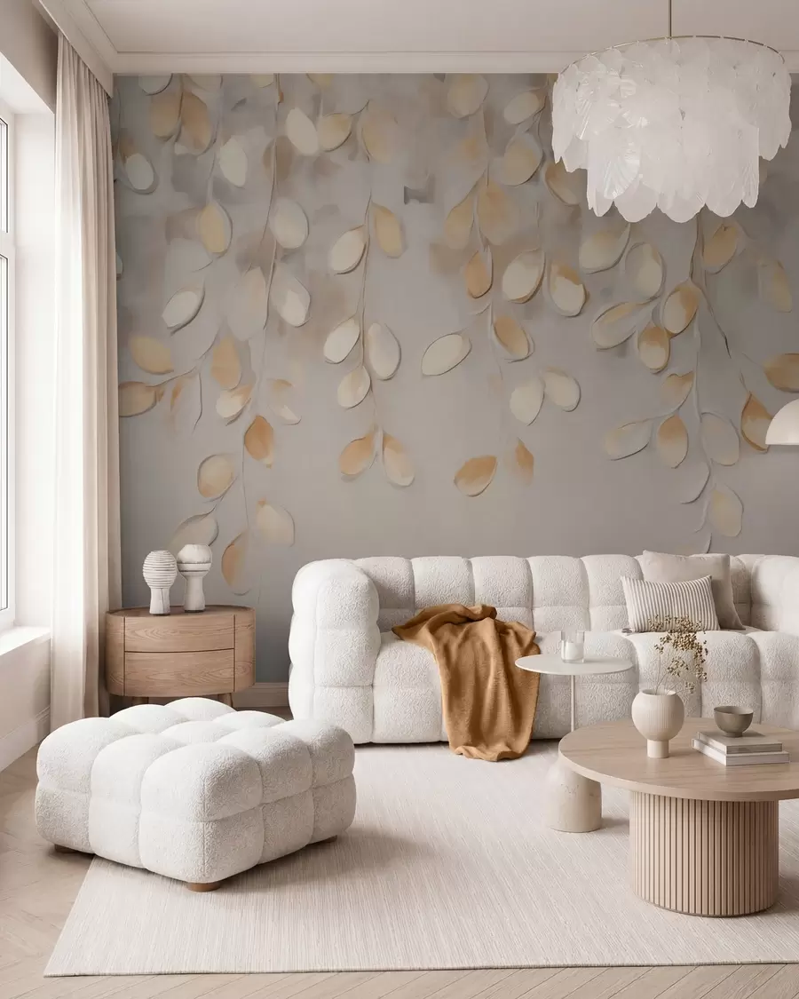 wall murals Abstract hanging leaves w05900