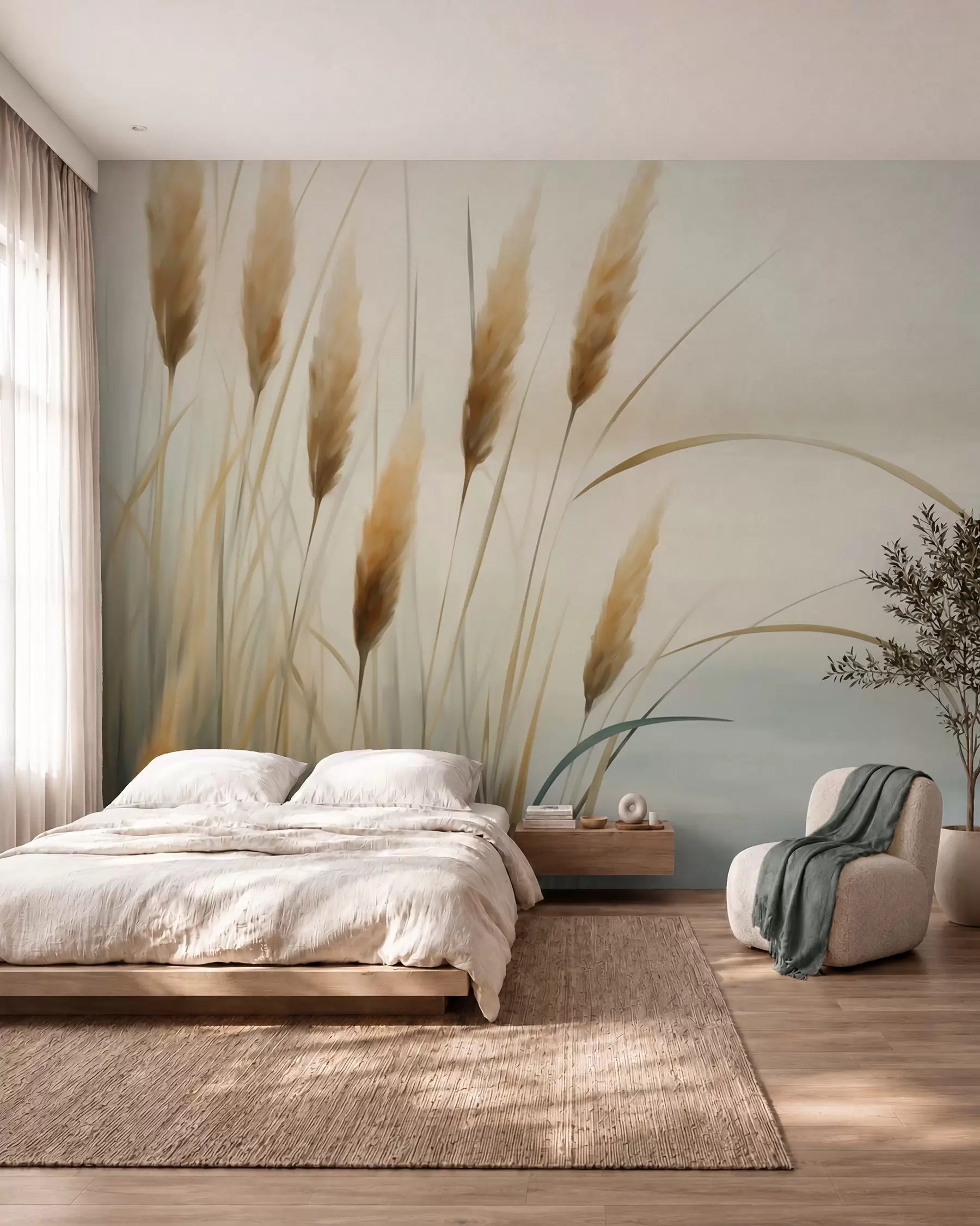 wall murals Golden Stems w05902