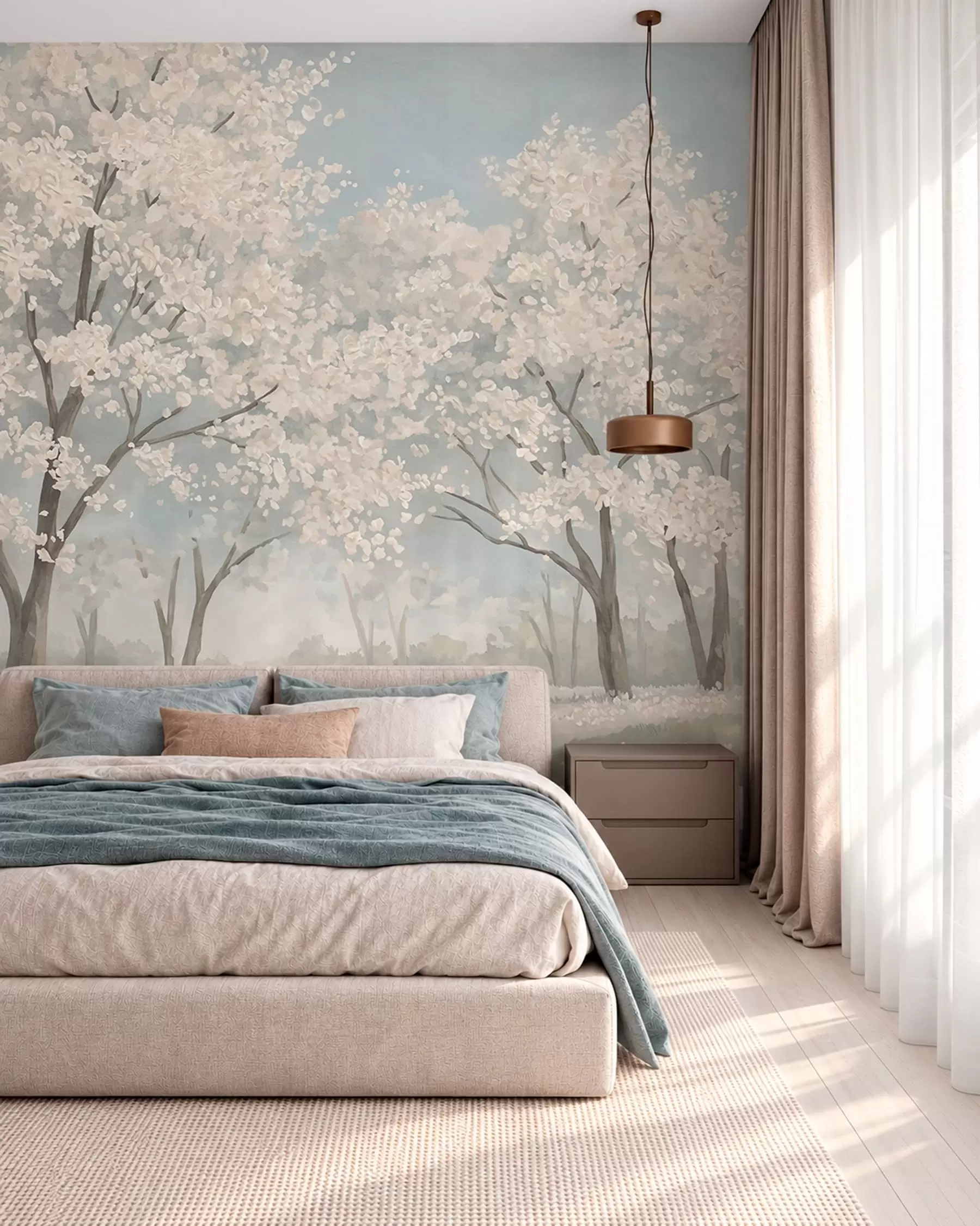 wall murals Spring Orchard w05897