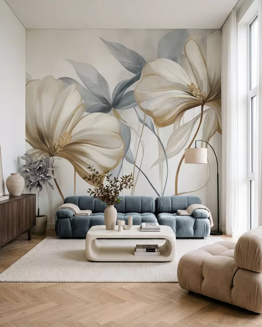 wall murals Petals and Shadows w10058