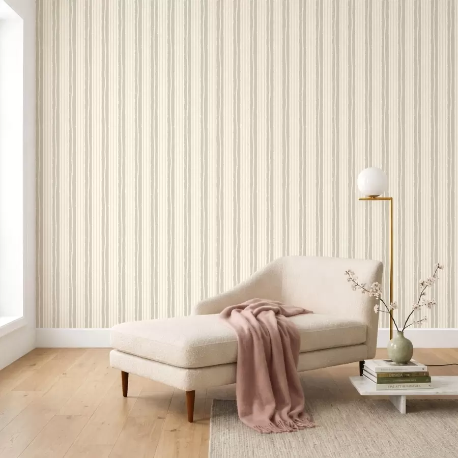 wall murals Textured vertical cream and light beige stripes a01268v2