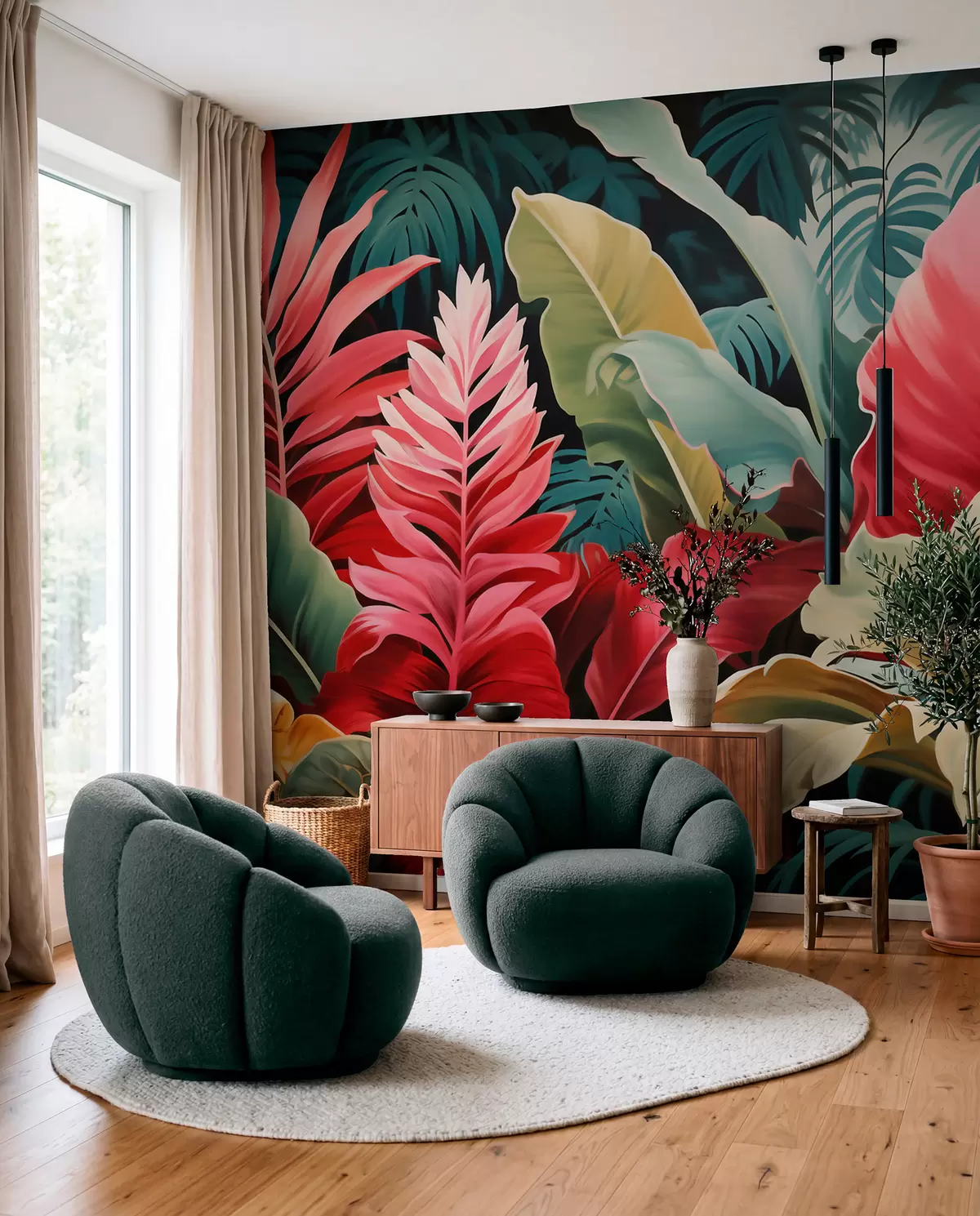 wall murals Coral Tropics w05936