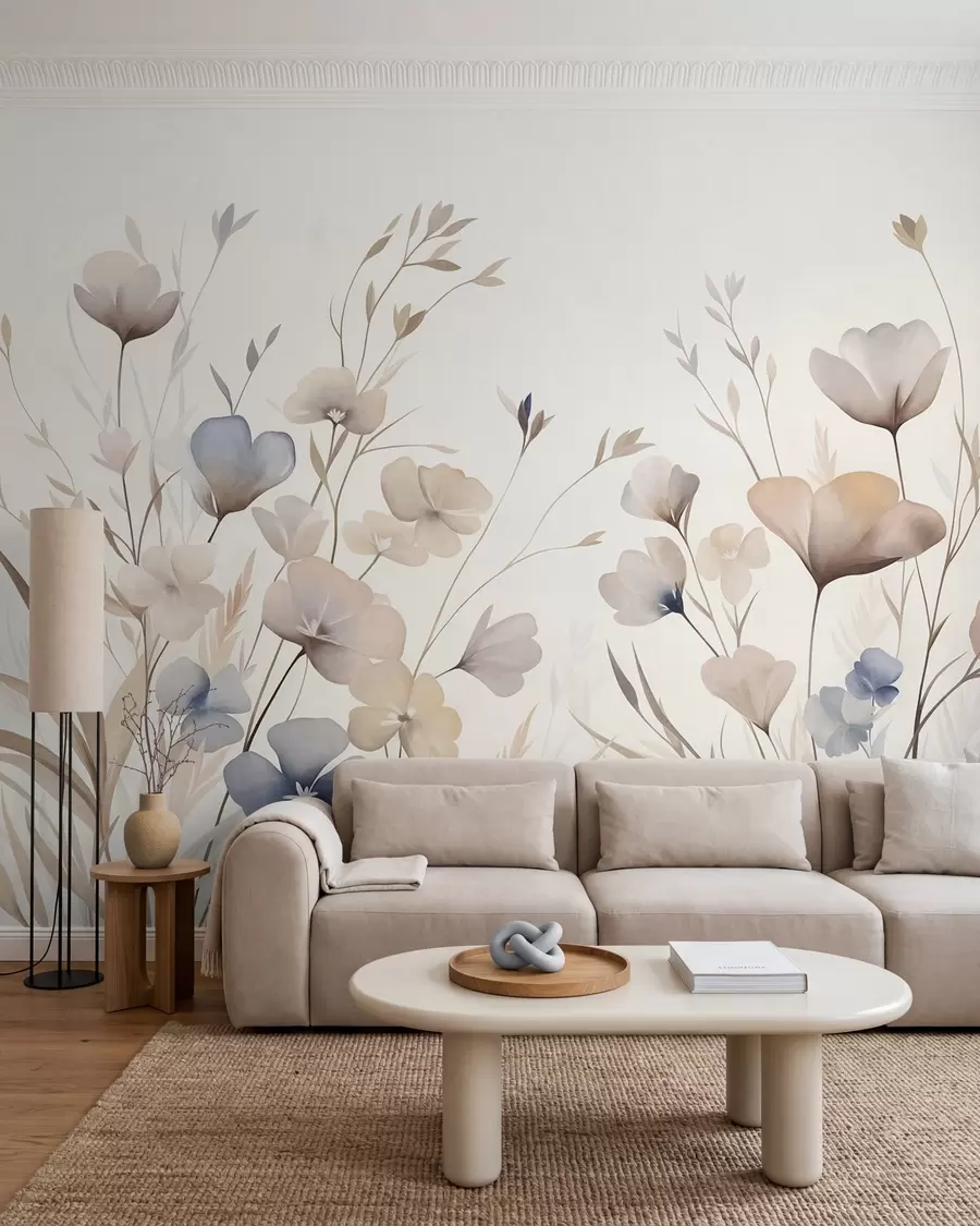 wall murals Pastel Wildflowers w10065