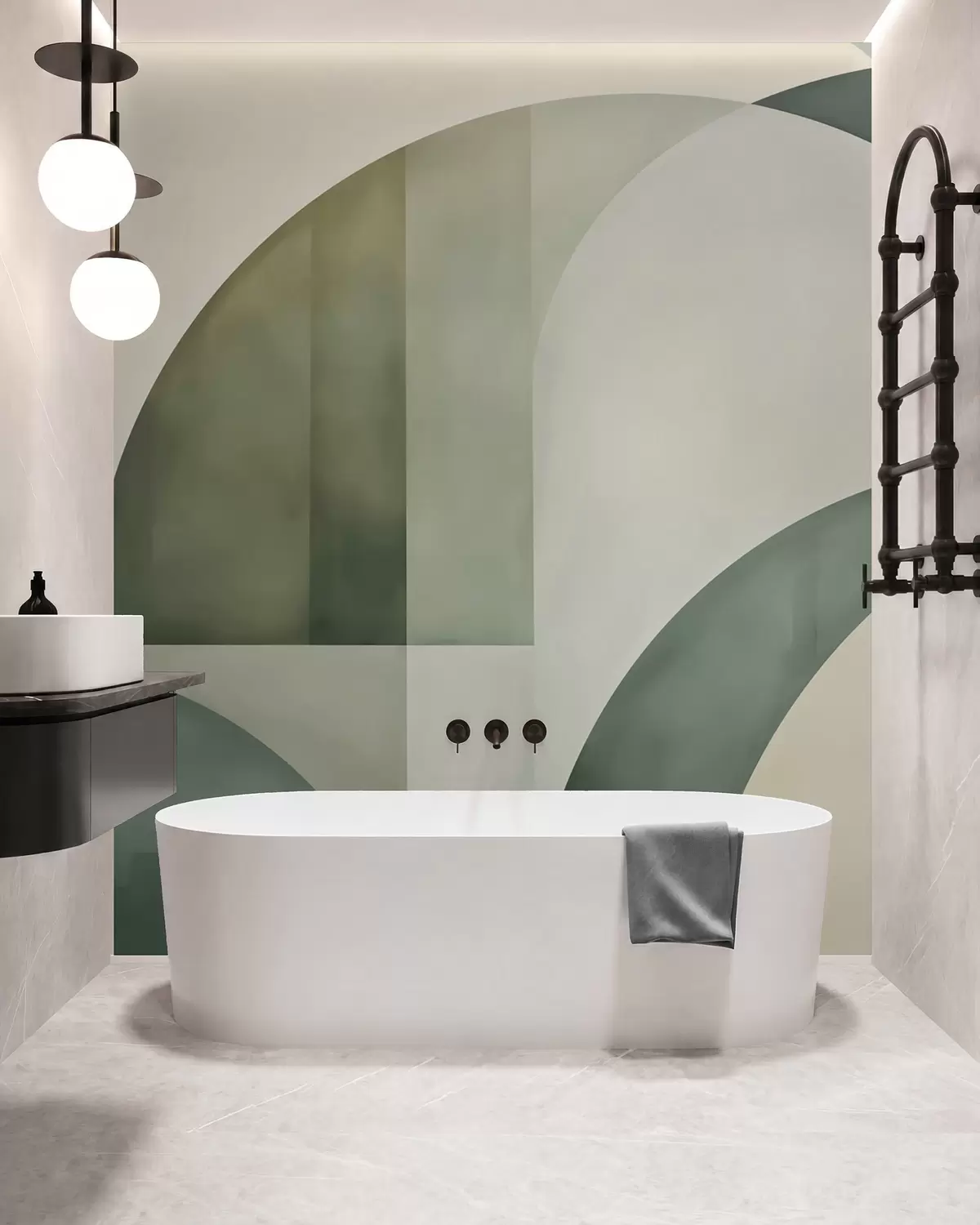 wall murals Green Arches w05943