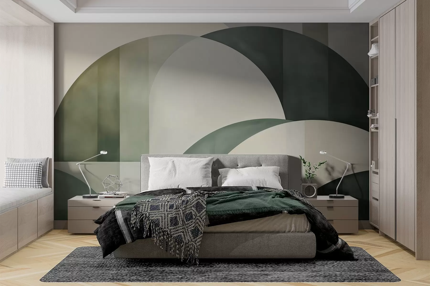 wall murals Green Arches w05943